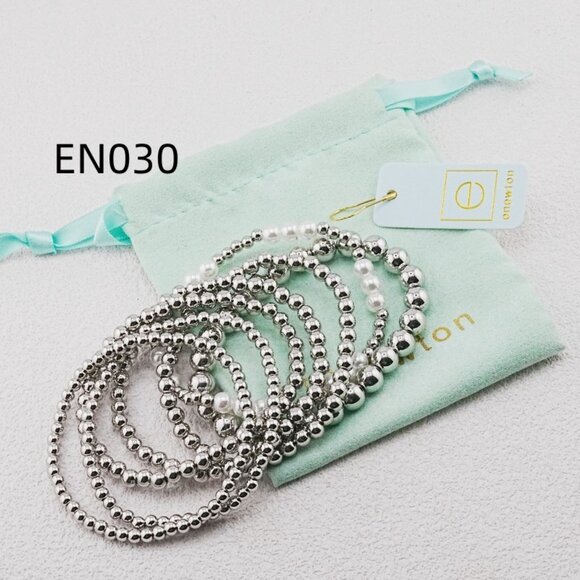 Enewton Platinum Bead Seven-Piece Bracelet Set - Picture 3 of 4